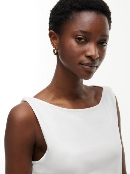 Tommy Hilfiger Knot Interlock Knit Midi Dress, Natural Oatmeal - view 2, Natural Oatmeal
