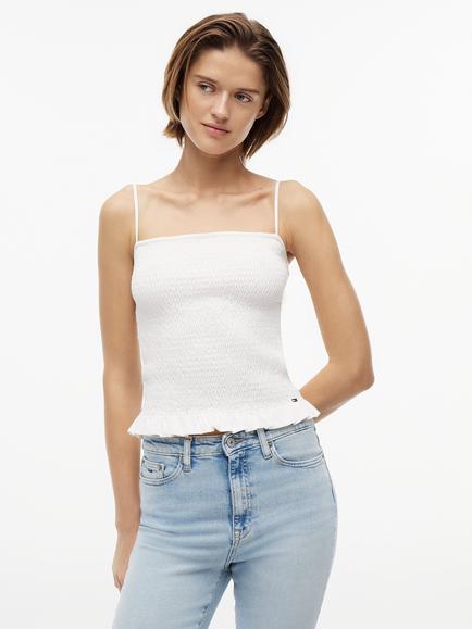 Tommy Hilfiger Strappy Smock Top, White, White
