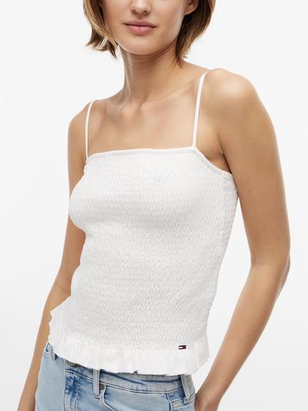 Tommy Hilfiger Strappy Smock Top, White - view 2, White