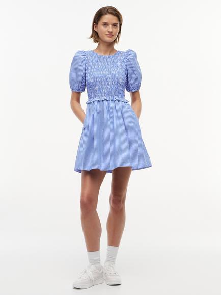 Tommy Hilfiger Poplin Smock Dress, Blue, Blue