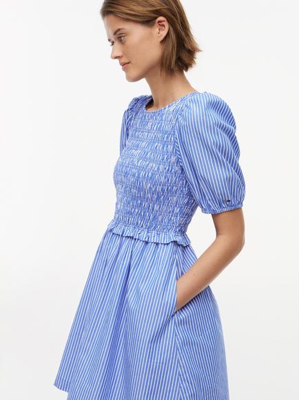 Tommy Hilfiger Poplin Smock Dress, Blue - view 2, Blue