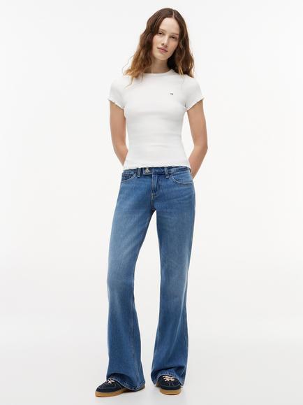 Tommy Hilfiger Faded Low Rise Bootcut Jeans, Blue Denim - view 2, Blue Denim