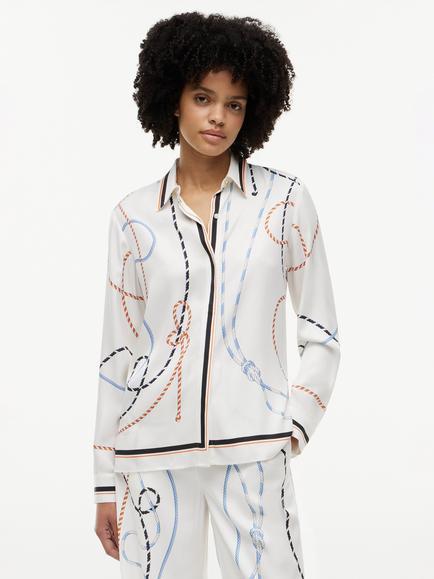 Tommy Hilfiger Rope Print Shirt, White/Multi, White/Multi
