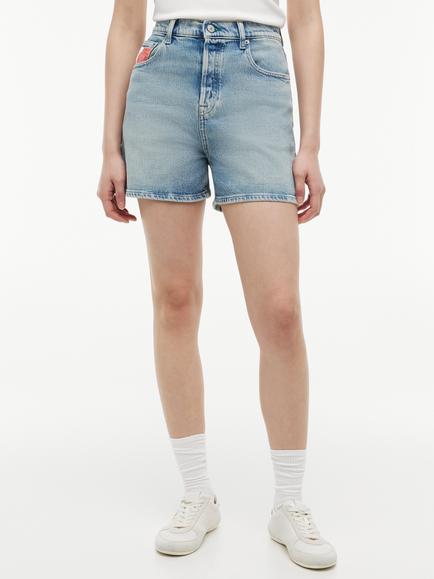 Tommy Hilfiger Vintage Mom Mid Rise Denim Shorts, Blue Denim, Blue Denim