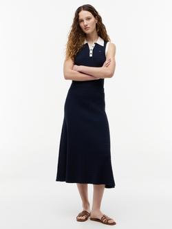 Tommy Hilfiger Cable Knit Midi Skirt, Blue Navy - view 2, Blue Navy