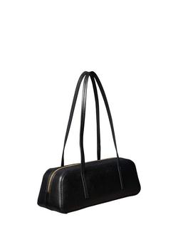Calvin Klein Foil Logo Bauletto Shoulder Bag, Black, Black