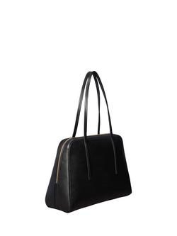 Calvin Klein Foil Logo Bowling Shoulder Bag, Black, Black