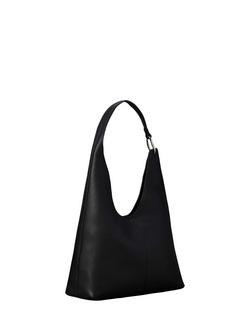 Calvin Klein Slouchy Leather Shoulder Bag, Black, Black