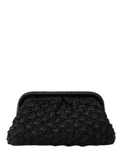 Carvela Gabriella Woven Clutch Bag, Black, Black