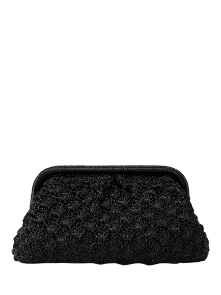Carvela Gabriella Woven Clutch Bag, Black, Black