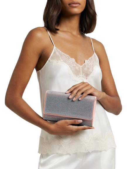 Carvela Embellished Clutch Bag, Pale Pink - view 2, Pale Pink