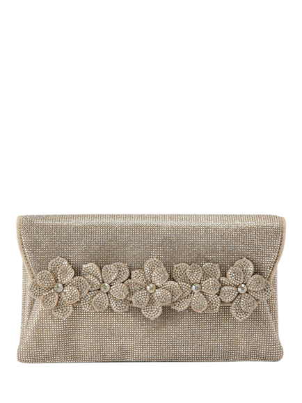 Carvela Petalo Envelope Clutch Bag, Gold