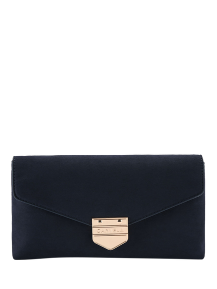 Carvela Maria Suede Envelope Clutch Bag, Navy, Navy