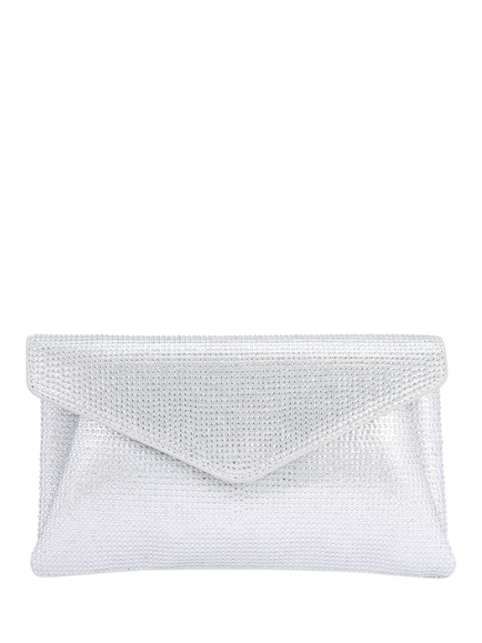 Carvela Stargaze Embellished Envelope Clutch Bag, Silver