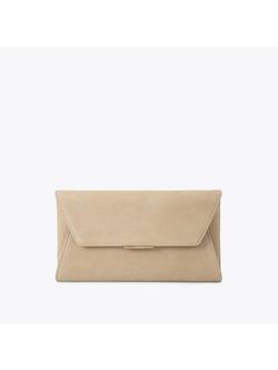 Carvela Spirited Suede Clutch Bag, Taupe, Taupe