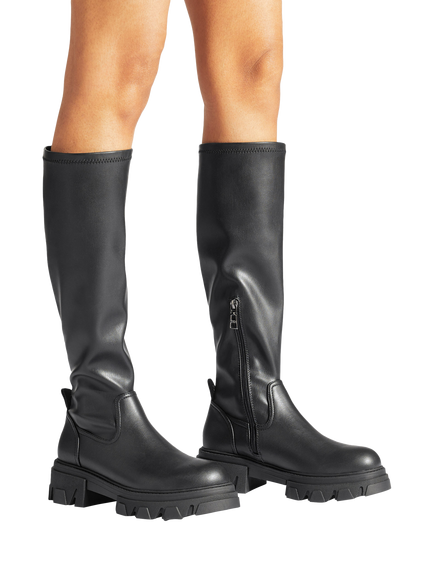 Carvela Explorer Knee High Boots, Black - view 2, Black