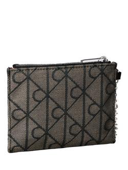 Calvin Klein Jacquard Script Logo Pouch Charm, Multi, Multi