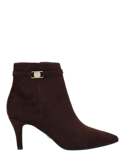 Carvela Flute Coin Ankle Boots, Dark Brown, Dark Brown