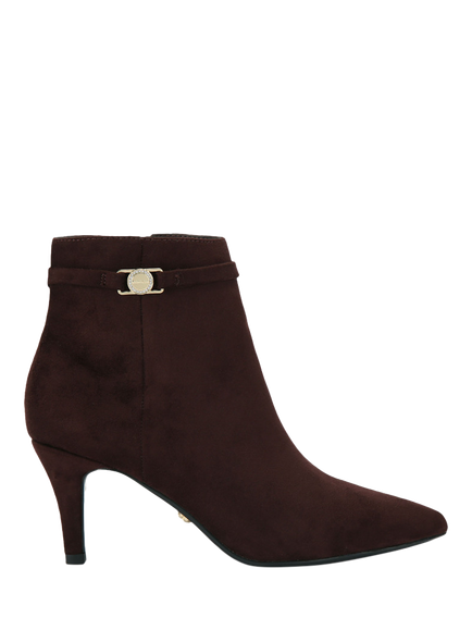 Carvela Flute Coin Ankle Boots, Dark Brown, Dark Brown