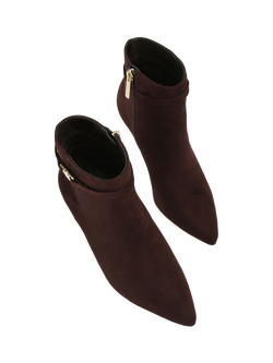 Carvela Flute Coin Ankle Boots, Dark Brown - view 2, Dark Brown