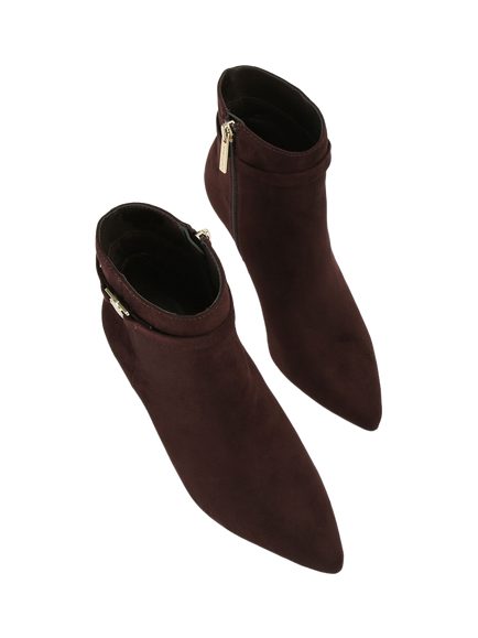 Carvela Flute Coin Ankle Boots, Dark Brown - view 2, Dark Brown