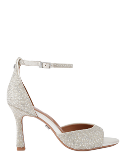 Carvela Corletta Wide Fit Embellished Heeled Sandals, White, White