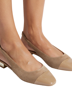 Carvela Amelia Slingback Ballerina Pumps, Beige - view 2, Beige