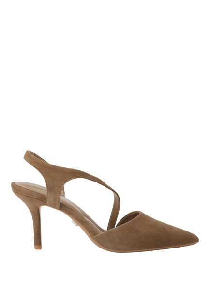 Carvela Symmetry Stiletto Heel Suede Court Shoes, Tan, Tan