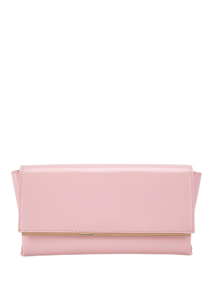 KG Kurt Geiger Tilly Faux Leather Clutch Bag, Pink, Pink