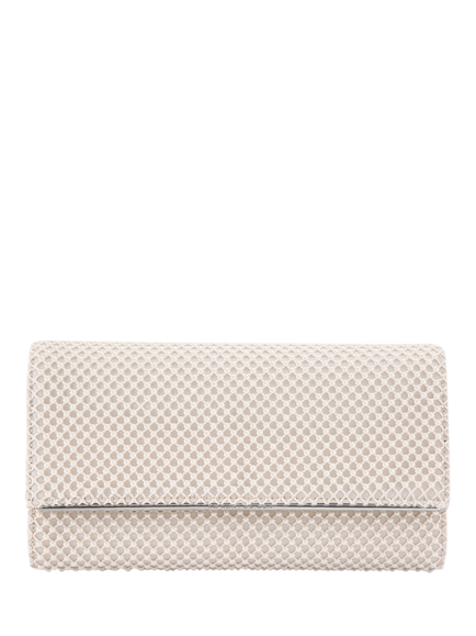 KG Kurt Geiger Tilly Pearl Clutch Bag, White, White