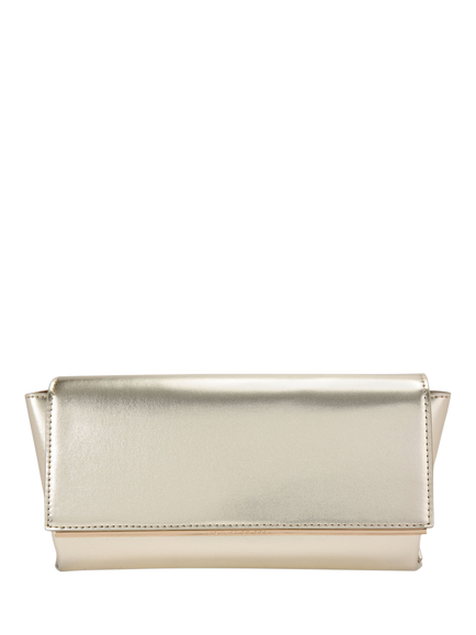 KG Kurt Geiger Tilly Faux Leather Clutch Bag, Gold, Gold