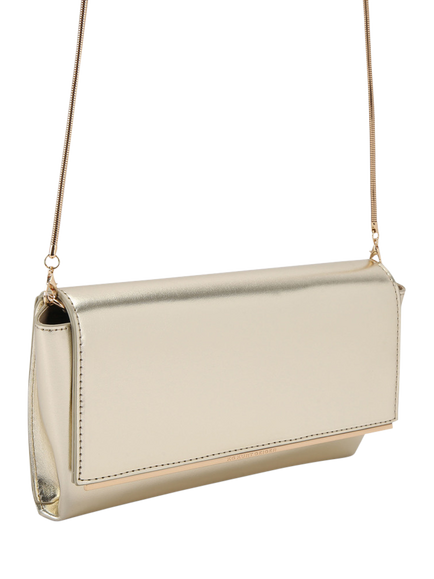 KG Kurt Geiger Tilly Faux Leather Clutch Bag, Gold - view 2, Gold