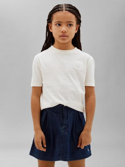 Calvin Klein Kids' Mini Badge T-Shirt, White, White