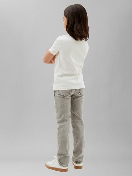 Calvin Klein Kids' Regular Fit Straight Jeans, Grey - view 2, Grey