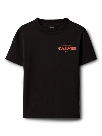 Calvin Klein Kids' Short Sleeve Small Logo T-Shirt, Black - view 2, Black