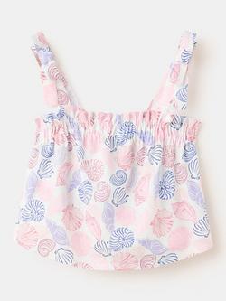 Mango Kids' Seashell Print Smock Top, Off White, Off White