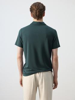 Mango Plain Polo Shirt - view 2, Bottle Green