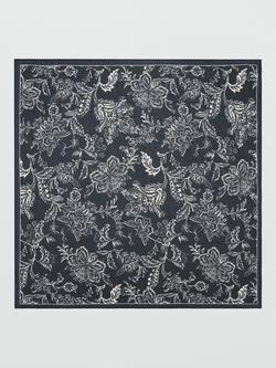 Mango Lightweight Floral Scarf, Black, Black