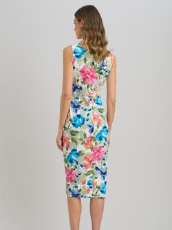 Gina Bacconi Roma Twist Knot Floral Dress, Multi - view 2, Multi