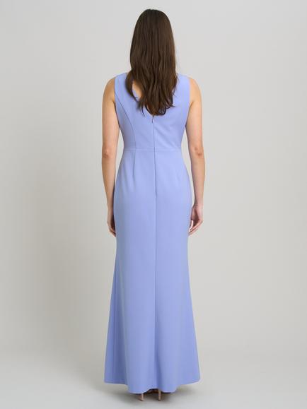 Gina Bacconi Clio Draped Ruffle Detail Maxi Dress, Perri - view 2, Perri