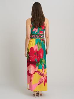 Gina Bacconi Marta V-Neck Sleeveless Maxi Dress, Multi - view 2, Multi