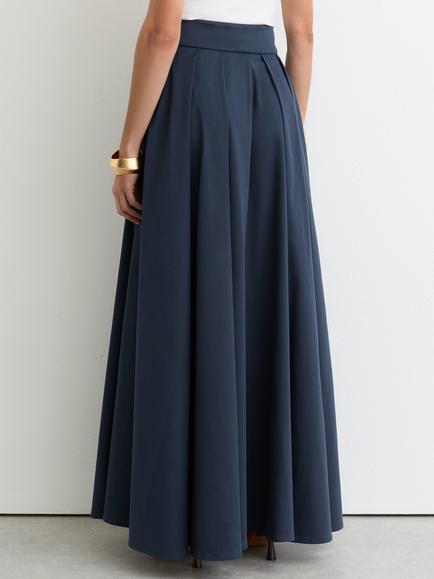 Reiss Simone Pleated Maxi Skirt, Navy - view 2, Navy