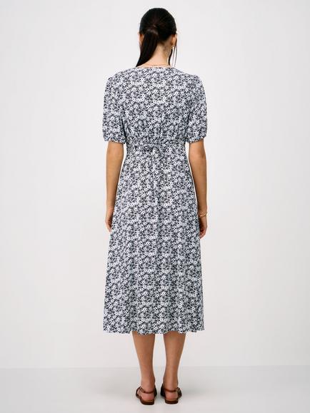Crew Clothing Ava Floral V-Neck Tea Dress, Multi - view 2, Multi