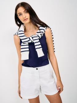 Crew Clothing Scoop Neck Vest Top - view 2, Navy