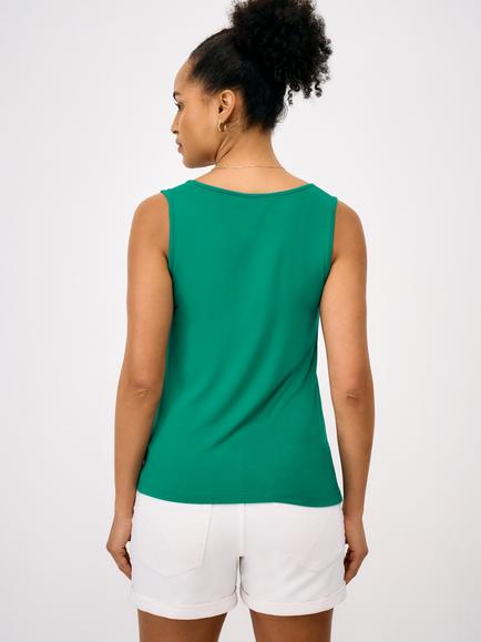 Crew Clothing Scoop Neck Vest Top - view 2, Green