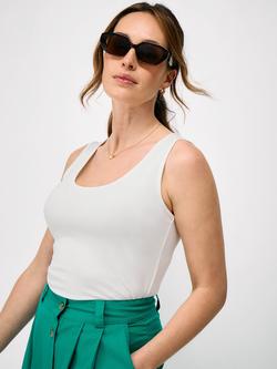 Crew Clothing Scoop Neck Vest Top, White
