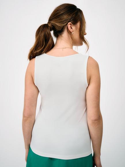Crew Clothing Scoop Neck Vest Top - view 2, White