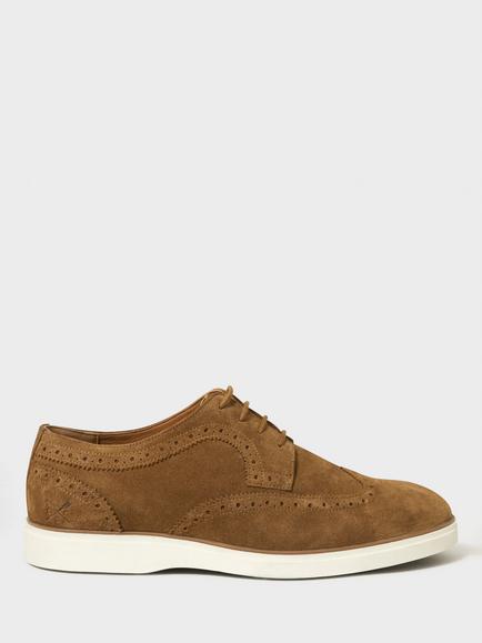 Crew Clothing Suede Casual Brogues, Tan, Tan