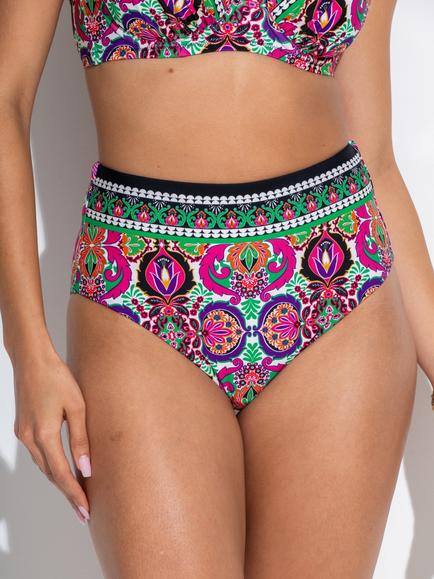 Pour Moi Maldives High Waist Control Bikini Bottoms, Multi - view 2, Multi