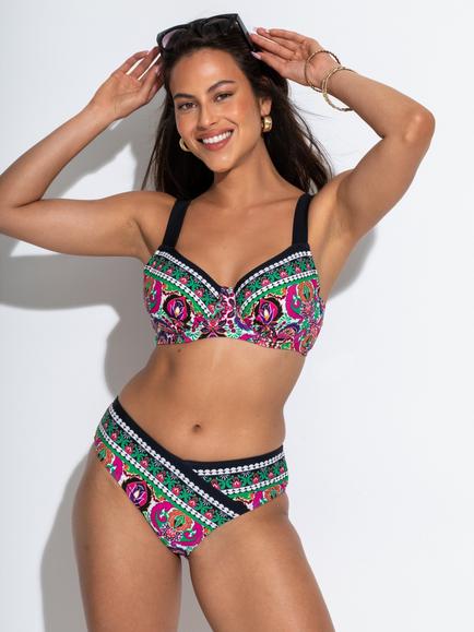 Pour Moi Maldives Non-Padded Underwired Bikini Top, Multi - view 2, Multi